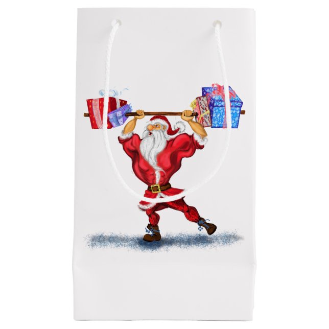 Julgift Bag Bodybuilding der Santa med presenter (Framsidan)