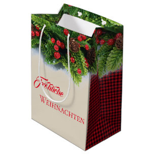 Julgift Bag-Evergreen Frohliche Weihnachten