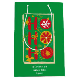 Julgift Bag Ho, Ho, Ho. Redigerbart meddelande