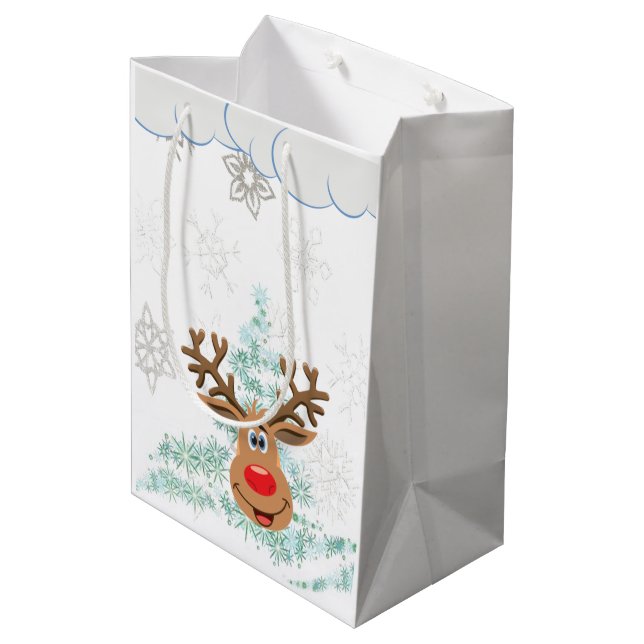 Julgift Bags Reindeer (Baksidan Vinklad)