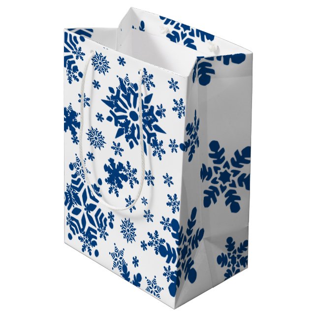 Julgift Bags Snöflingor (Baksidan Vinklad)