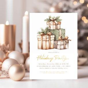 Julgift Exchange White Elephant Party Inbjudningar