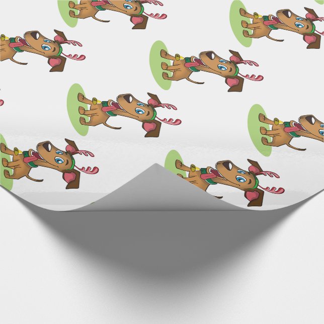 Julgift-Hund Presentpapper (Hörn)
