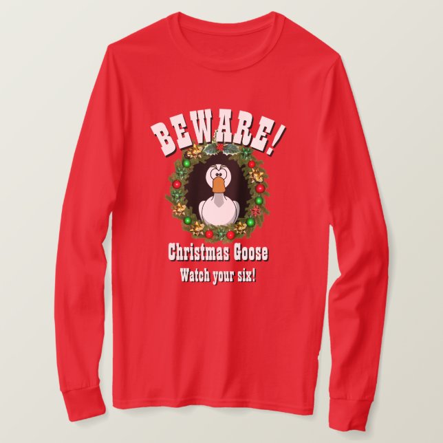 Julgift-Noveltyn CHRISTMAS GOOSE T-Shi T Shirt (Design framsida)
