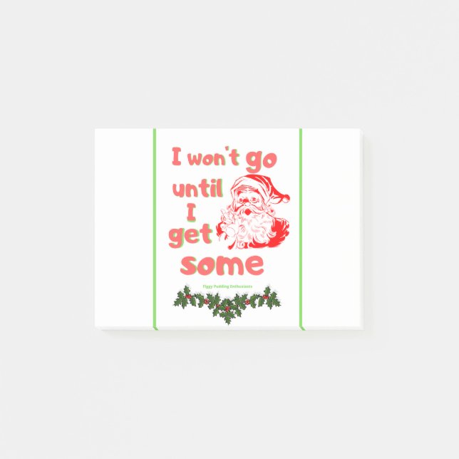 Julgift-Noveltyn - design Santa Won inte Go Post-it Block (Framsida)