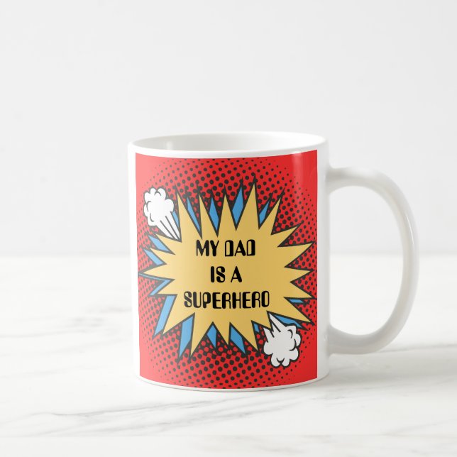 Julgift Pappa, födelsedagspresent Make, Röd Kaffemugg (Höger)