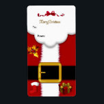 Julgift Santa Kostym Märkre Guld Red White Julafto Fraktsedel<br><div class="desc">Märkrn Santa Gift Santa SuitGold Red White Julafton</div>
