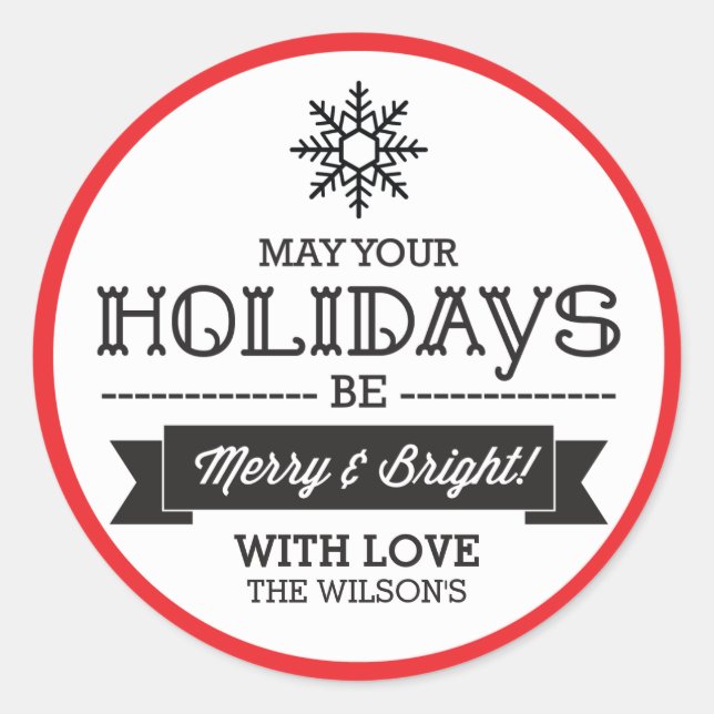 Julgift Stickers / Etiketter (Framsida)