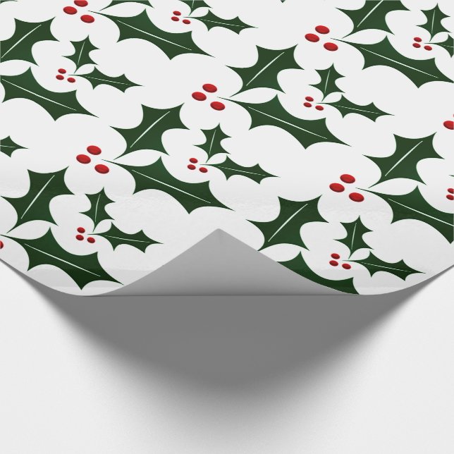 Julgift Wrap/Holly Presentpapper (Hörn)