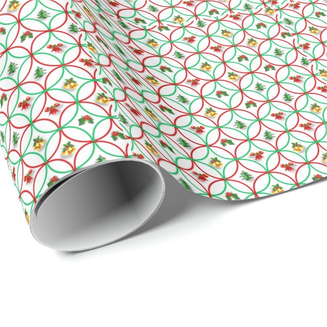 Julgift Wrap/Mönster Presentpapper (Rullad Hörn)