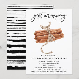 Julgift Wrapping Party Inbjudningar