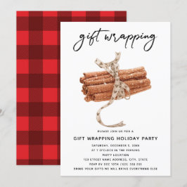 Julgift Wrapping Party Play Inbjudningar