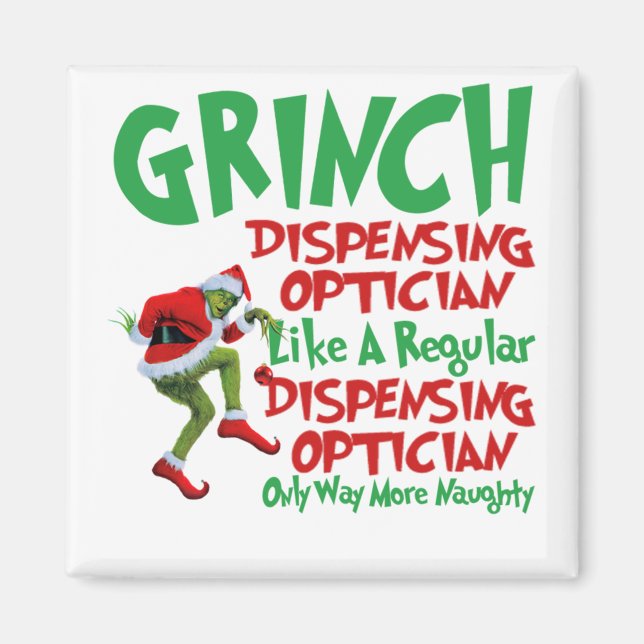 Julgifteori - Naughty Dispensing Optician Magnet (Framsidan)