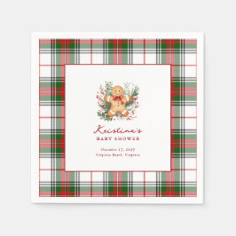 Julgingerbröd Baby Shower Cocktail Napkin Pappersservett