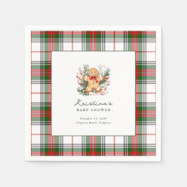 Julgingerbröd Baby Shower Cocktail Napkin Pappersservett