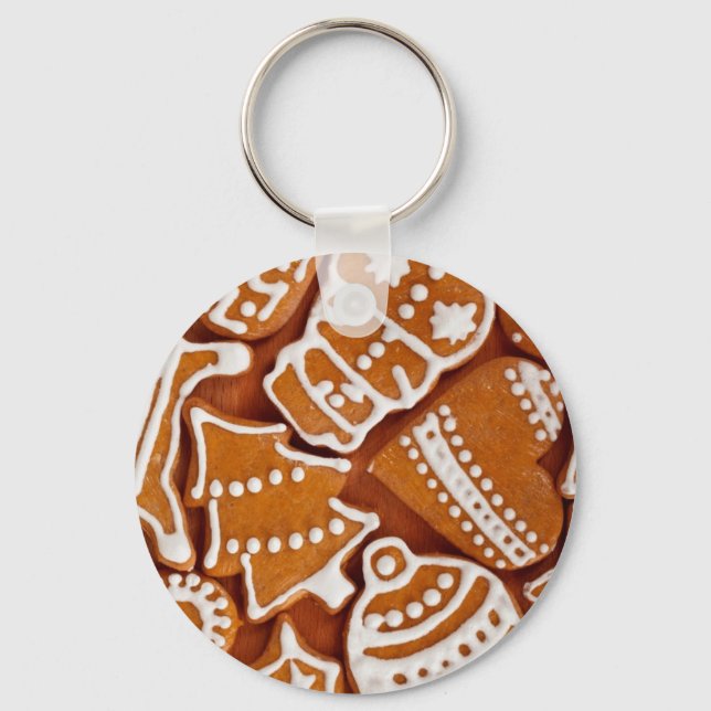 Julgingerbröd Biscuber Nyckelring (Framsida)