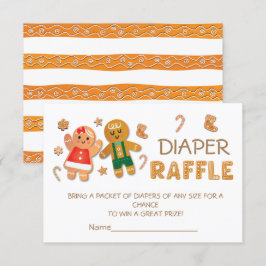 Julgingerbröd Cookie Diaper Raffle Inbjudningar