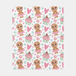 Julgingerbröd Cookie Girl Candy & Muffinss Fleecefilt