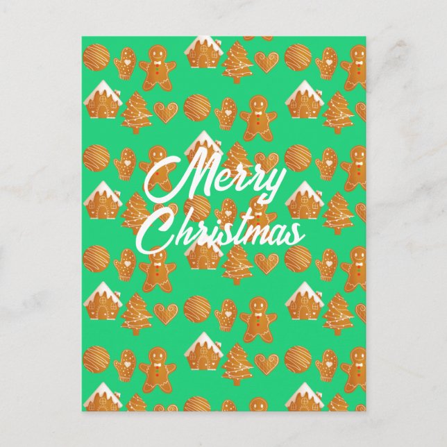 Julgingerbröd Cookies Vykort (Framsida)