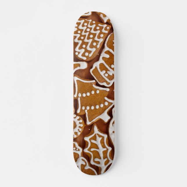 Julgingerbröd Helgdag Cookies Mini Skateboard Bräda 18,7 Cm (Framsida)
