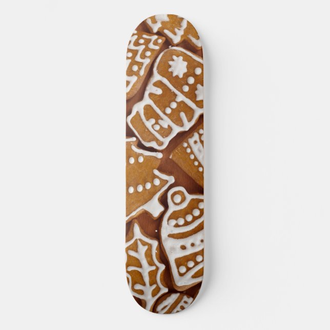 Julgingerbröd Helgdag Cookies Skateboard Bräda 19,5 Cm (Framsida)