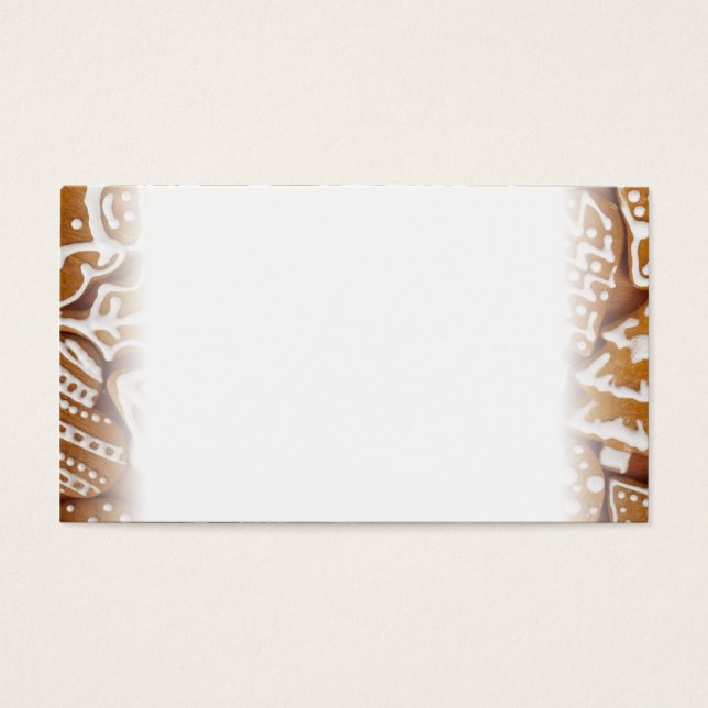 Julgingerbröd Helgdag Cookies Visitkort (Framsidan)