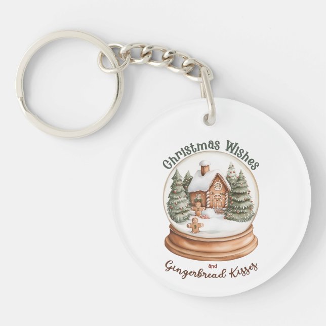 Julgingerbröd House Helgdag Snö Globe (Framsidan)