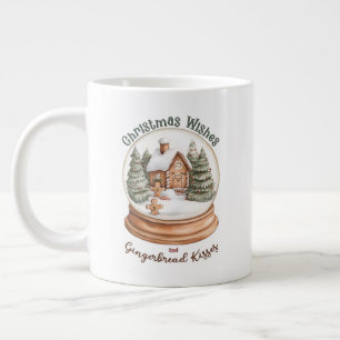 Julgingerbröd House Helgdag Snö Globe Jumbo Mugg