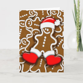 Julgingerbröd Jultomten Card Helgkort