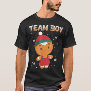 Julgingerbröd Team Boy Gender Reveal för T Shirt
