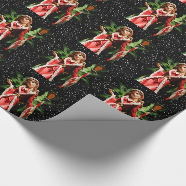 Julgipsen Wrap/Snö Fairy Presentpapper (Hörn)