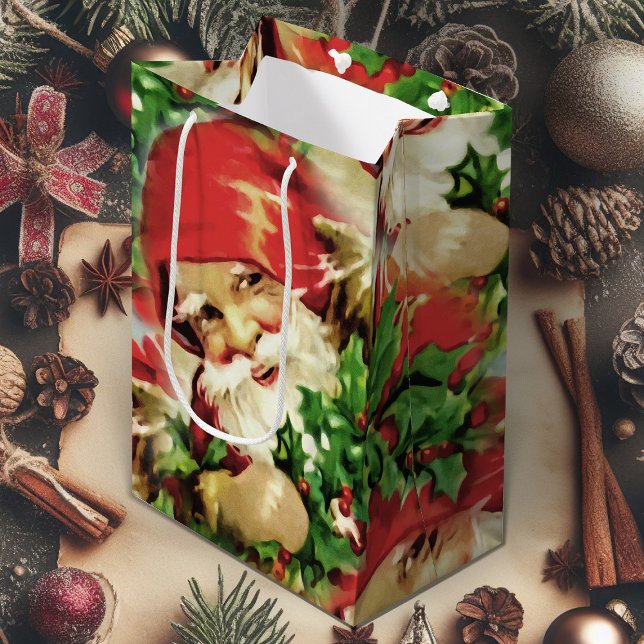 Julgipset med Vintage Jultomten (vintage Santa Claus
Christmas gift bag)