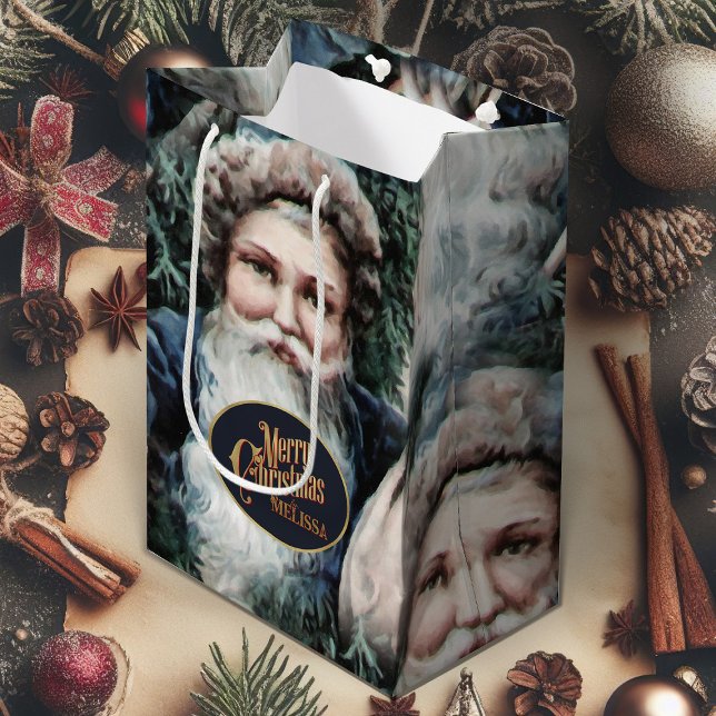 Julgipset med Vintage Jultomten (vintage Santa Claus Christmas gift bag)