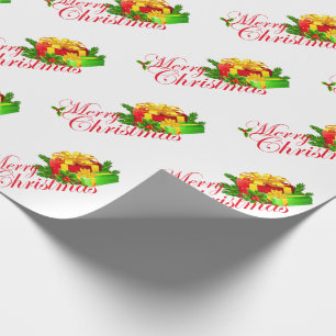 Julgipset Wrap/God jul med gåvor Presentpapper
