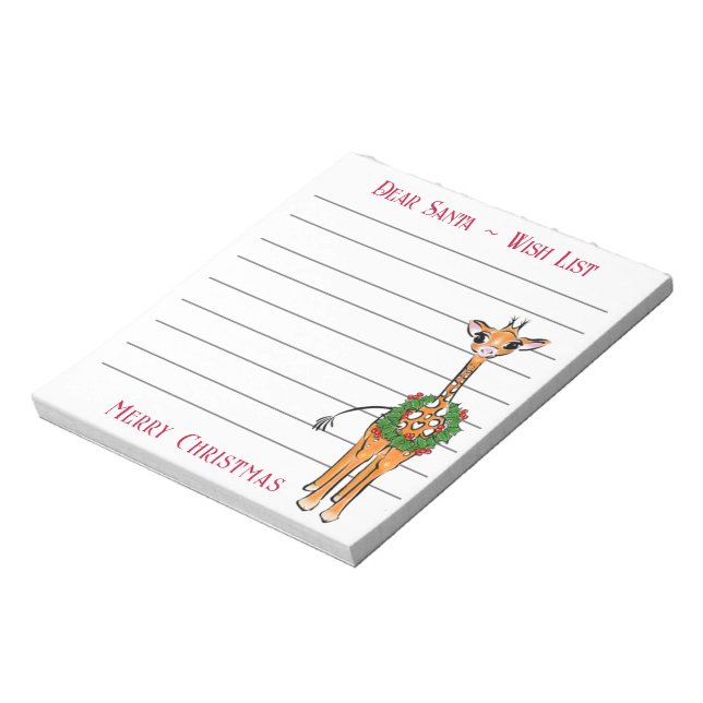 Julgiraff, jultomtens anteckning anteckningsblock (Roterad)