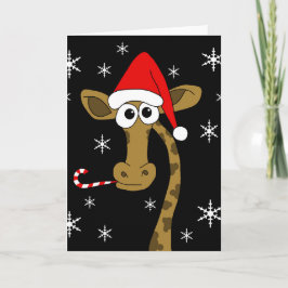Julgiraffe Helgkort
