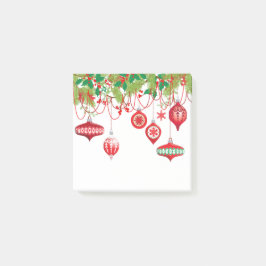 Julgirlanden och prydnadar postar det noterar post-it block