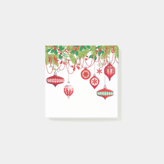 Julgirlanden och prydnadar postar det noterar post-it block (Framsida)