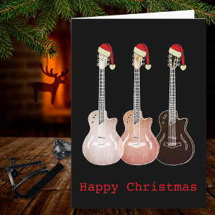 Julgitarr Rustic Music Kort