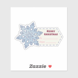 Julgivendekalk med en iögonfallande snöflinga klistermärken