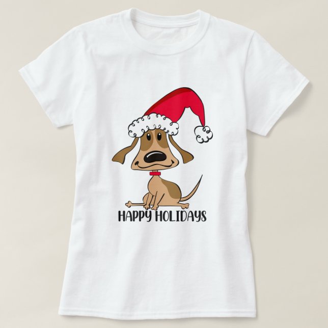Julglad hund t shirt (Design framsida)