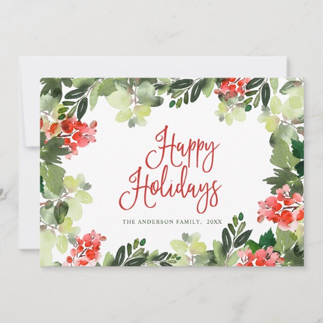 Julglad julhälsning med julbär julkort (Framsida)