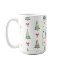Julglad Röd Grön Merry Christmas Mugg