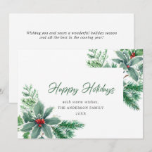 Julglad Vattenfärg Julbär Julhälsning