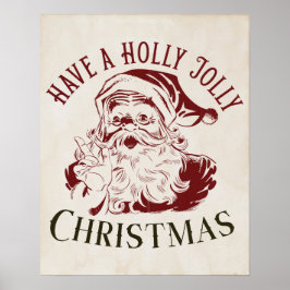 Julglad Vintage Jul Poster