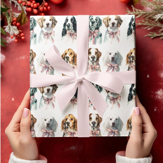 Julglada hundar julinpackningspapper presentpapper (Skapare uppladdad)