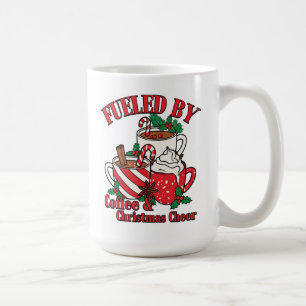 Julglädje avbildat på julkaffekoppar kaffemugg