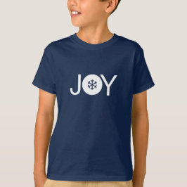 Julglädje Blå och Vit Barn T-Shirt