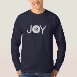 Julglädje Blå och Vit Långärmad T-Shirt