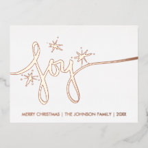 Julglädje Blush Hand Lettering Pressad Folie H